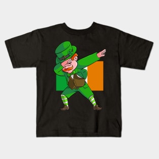 Dabbing Leprechaun St. Patricks Day Kids T-Shirt